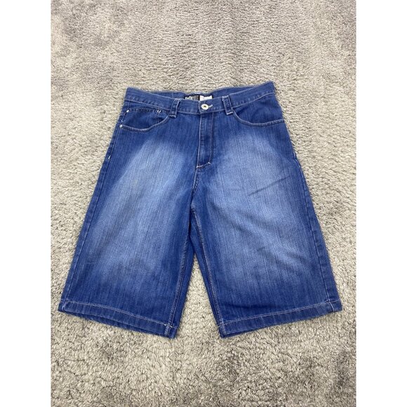 Vtg Southpole Jean Shorts Mens 36 Loose Baggy Embroidered Hip Hop Skater 90s Y2K - Picture 2 of 10